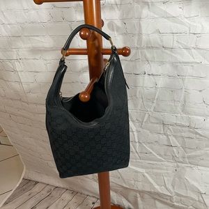 Black Abbey GG canvas leather